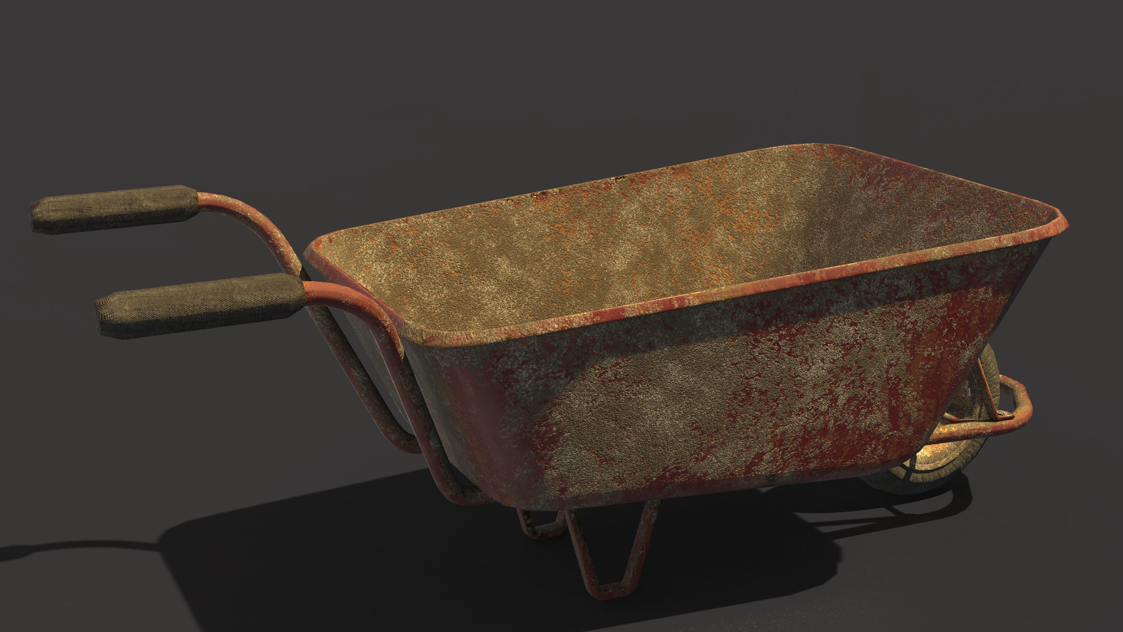 3D REALISTIC WHEEL BARROW MODELLING ONLY THREE THOUSAND POLYGON Low-poly 3D model_5