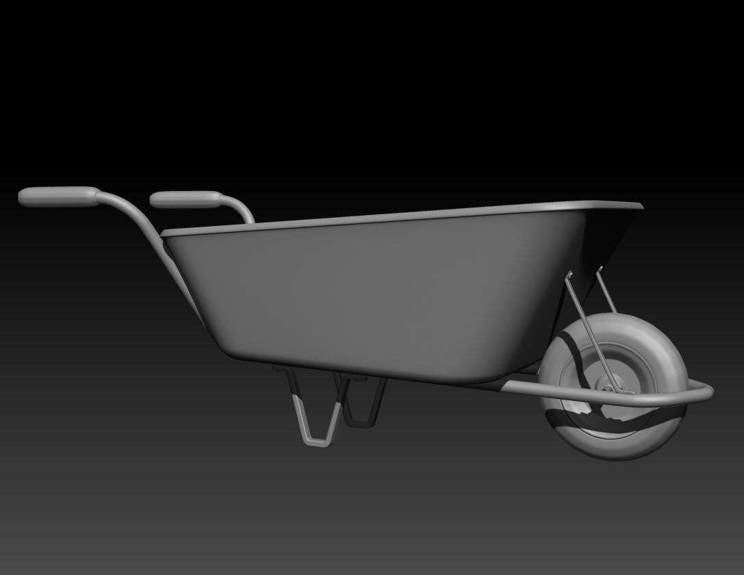 3D REALISTIC WHEEL BARROW MODELLING ONLY THREE THOUSAND POLYGON Low-poly 3D model_15