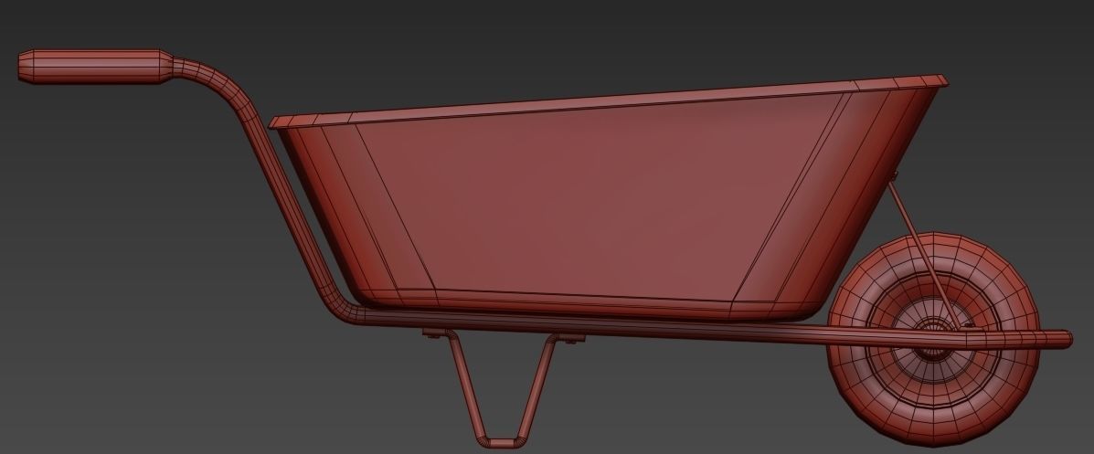 3D REALISTIC WHEEL BARROW MODELLING ONLY THREE THOUSAND POLYGON Low-poly 3D model_24