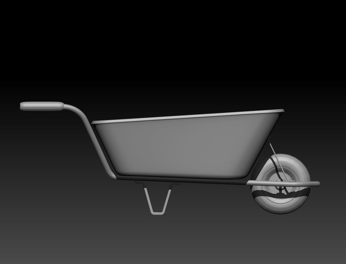 3D REALISTIC WHEEL BARROW MODELLING ONLY THREE THOUSAND POLYGON Low-poly 3D model_10