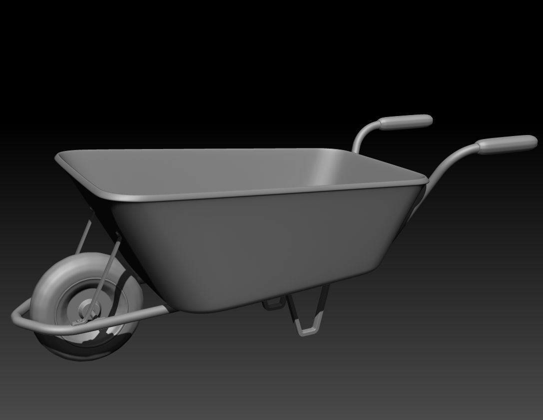 3D REALISTIC WHEEL BARROW MODELLING ONLY THREE THOUSAND POLYGON Low-poly 3D model_20