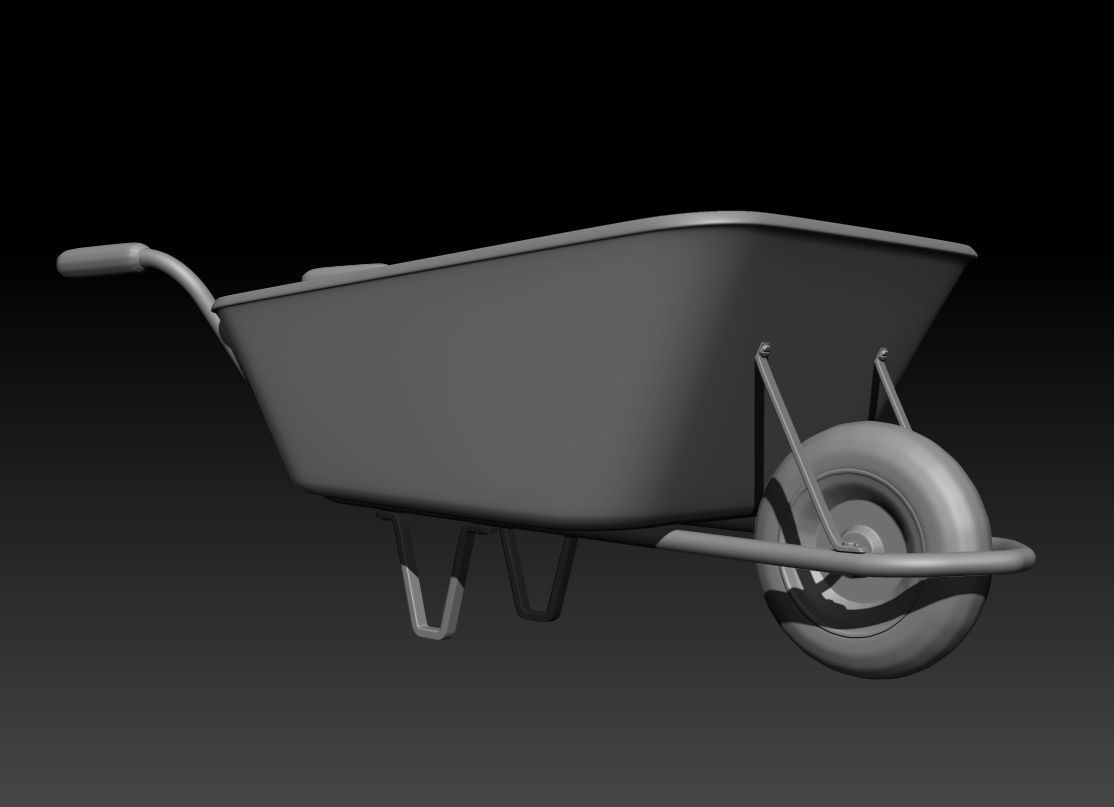 3D REALISTIC WHEEL BARROW MODELLING ONLY THREE THOUSAND POLYGON Low-poly 3D model_12