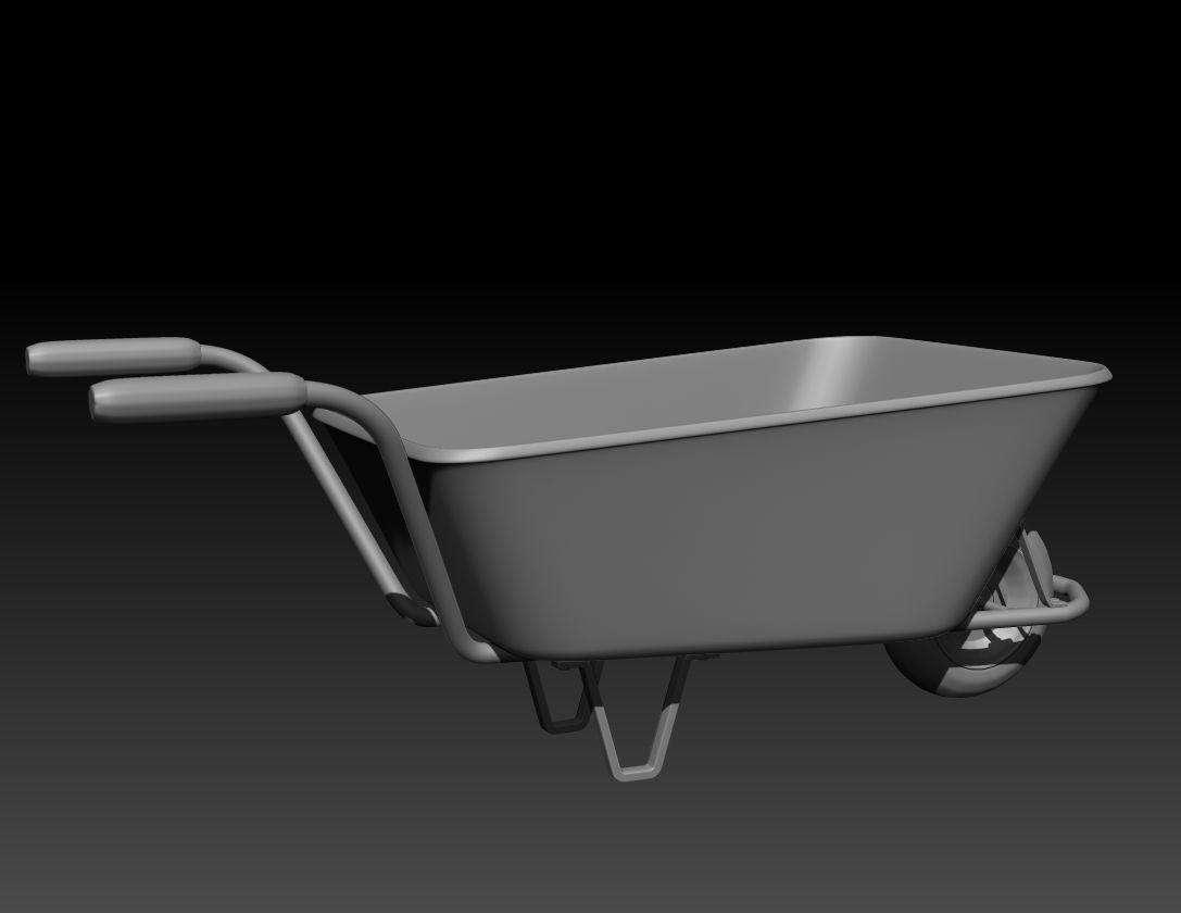 3D REALISTIC WHEEL BARROW MODELLING ONLY THREE THOUSAND POLYGON Low-poly 3D model_11