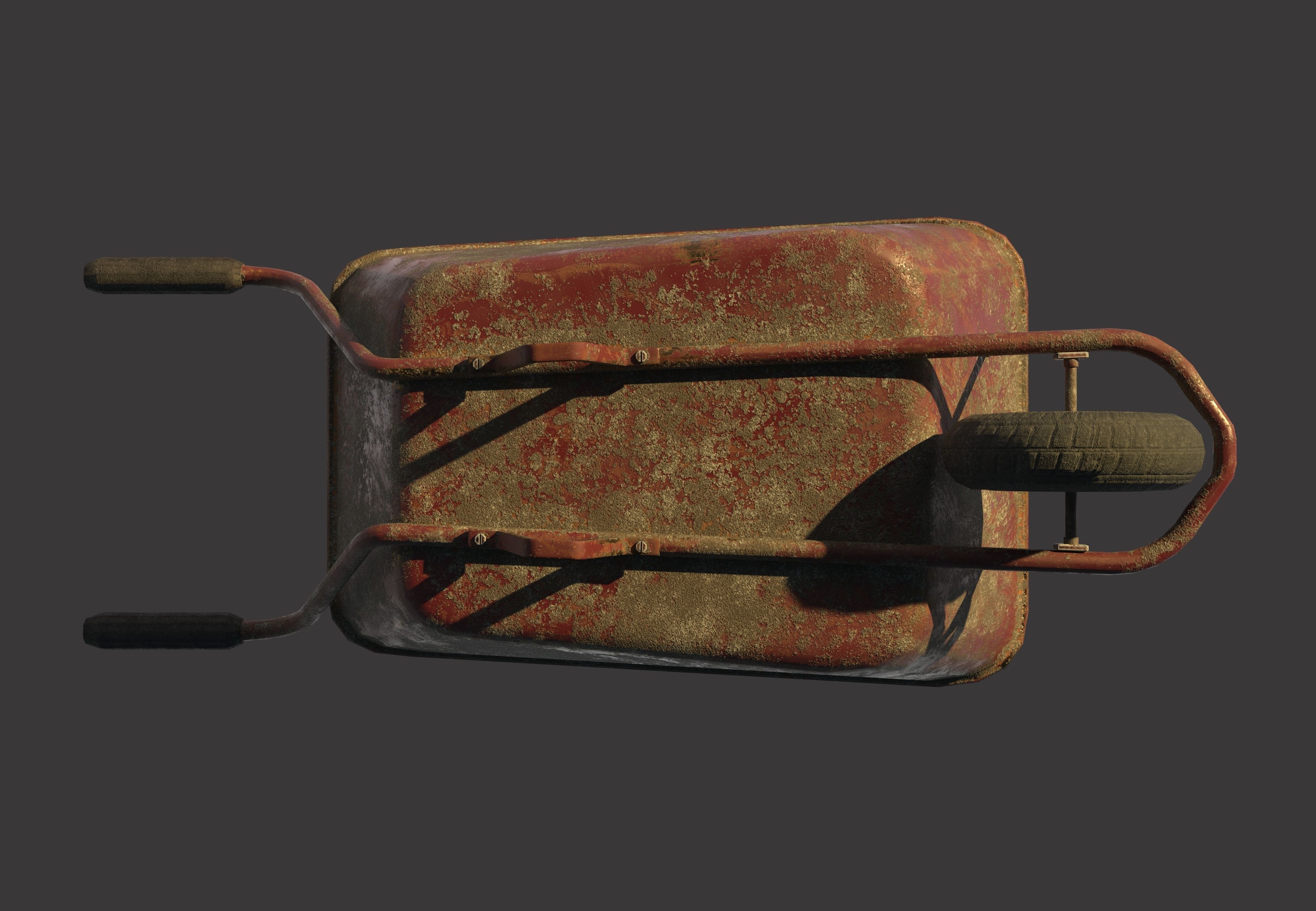 3D REALISTIC WHEEL BARROW MODELLING ONLY THREE THOUSAND POLYGON Low-poly 3D model_7