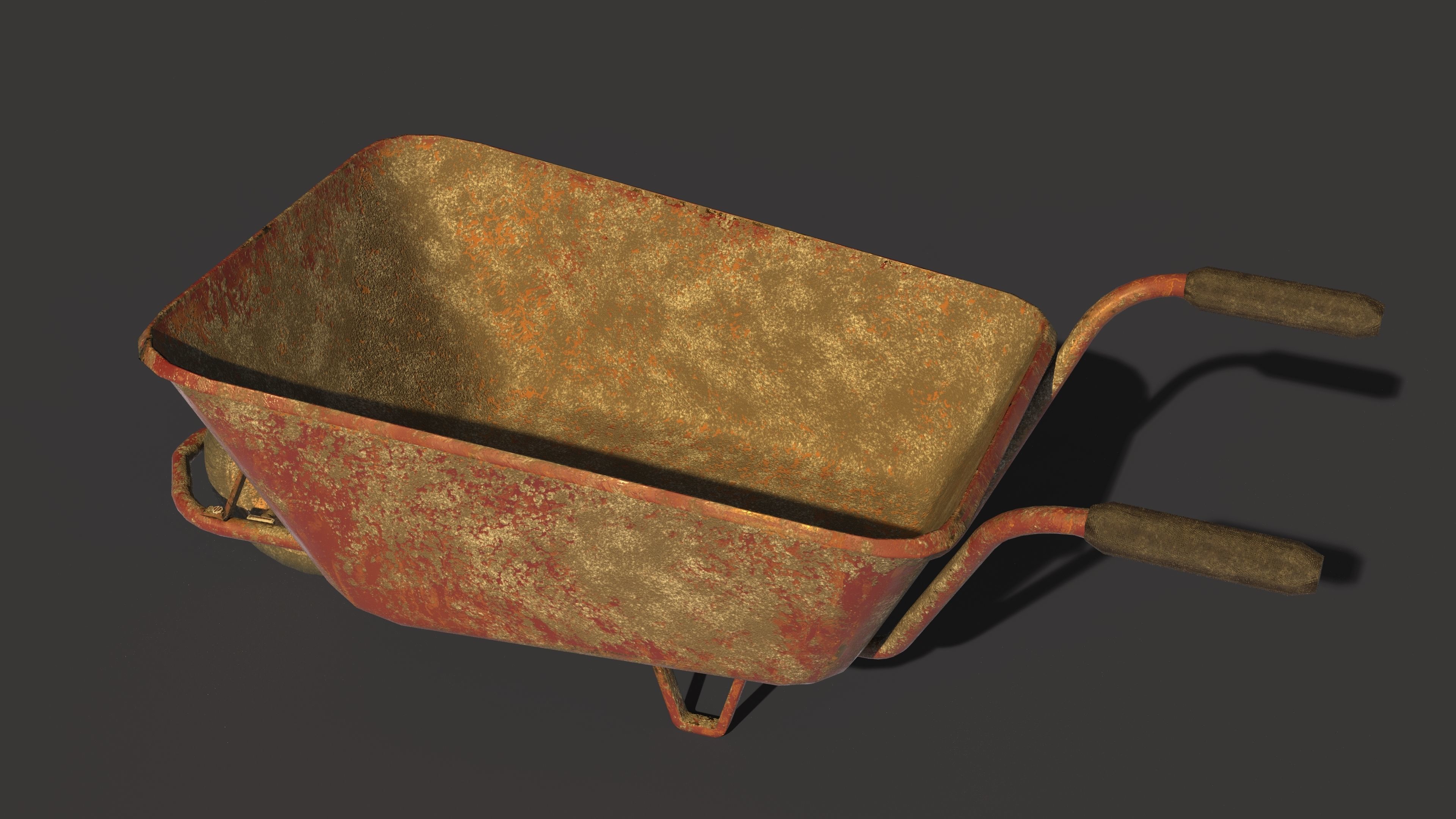 3D REALISTIC WHEEL BARROW MODELLING ONLY THREE THOUSAND POLYGON Low-poly 3D model_6