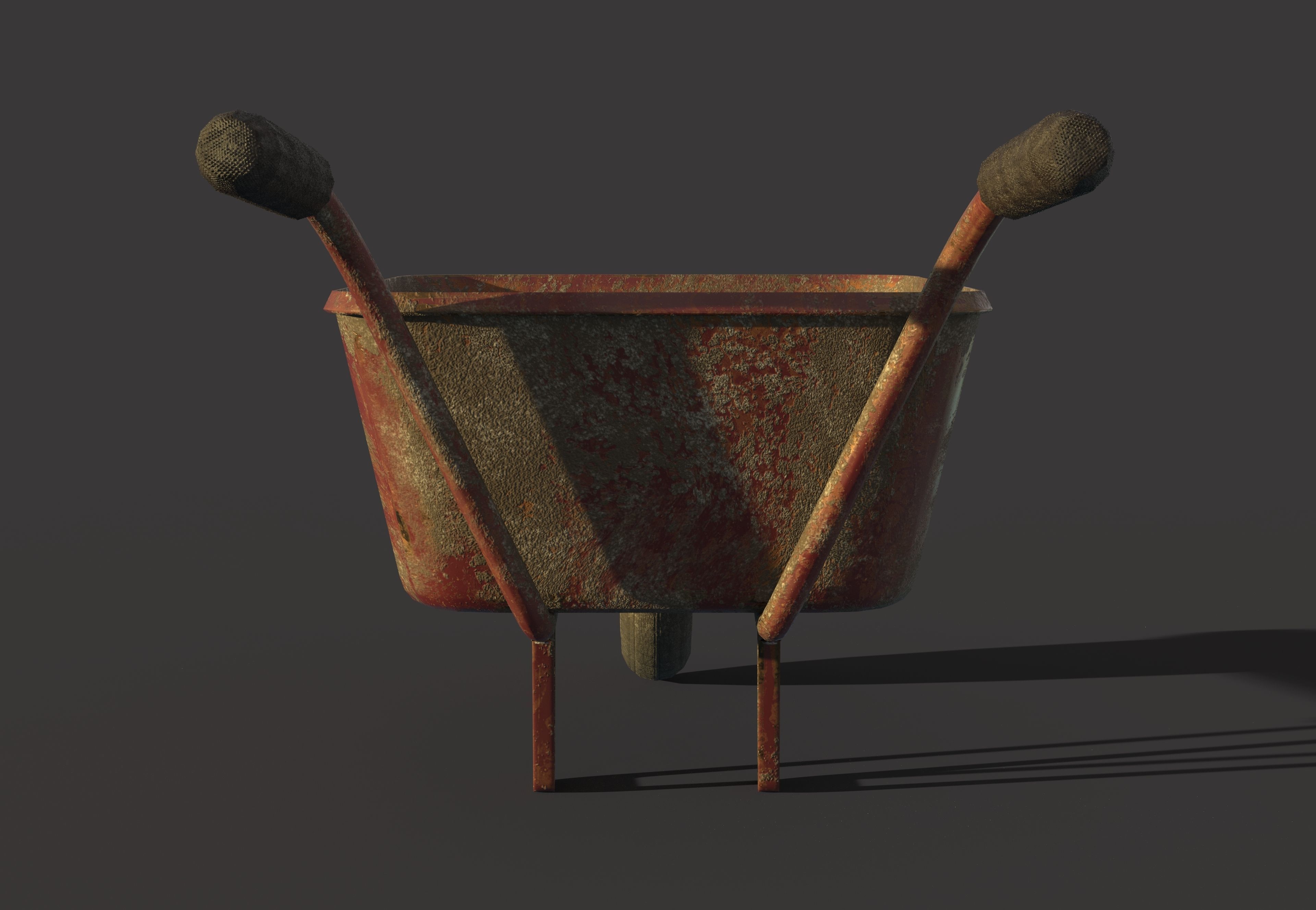 3D REALISTIC WHEEL BARROW MODELLING ONLY THREE THOUSAND POLYGON Low-poly 3D model_4