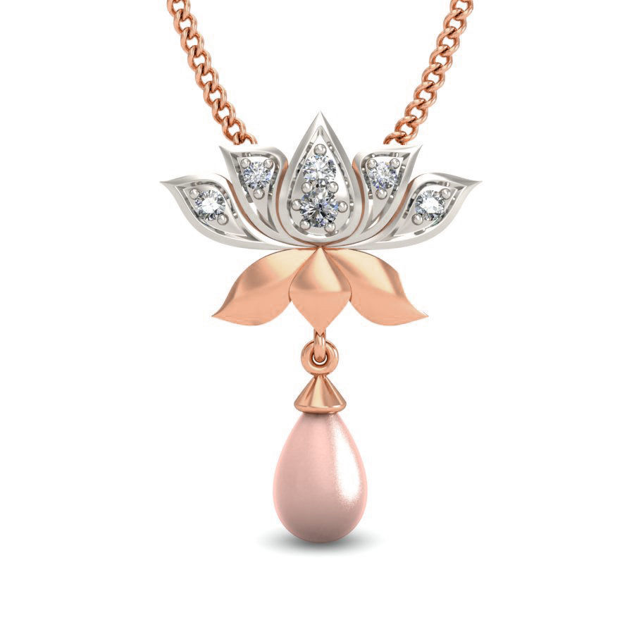 Light wt Lotus Diamond Charms Pendant 3dm stl render Detail 3D print model_1