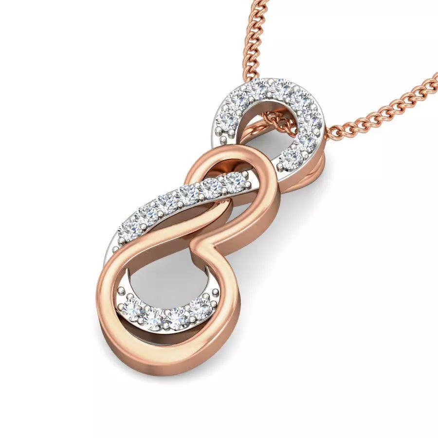 Light wt Diamond Charms Pendant 3dm stl render Detail 3D print model_0