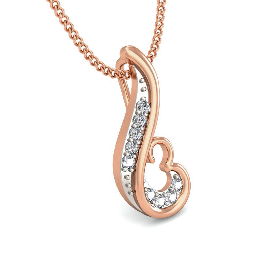 Light wt Diamond Charms Pendant 3dm stl render Detail 3D print model_4