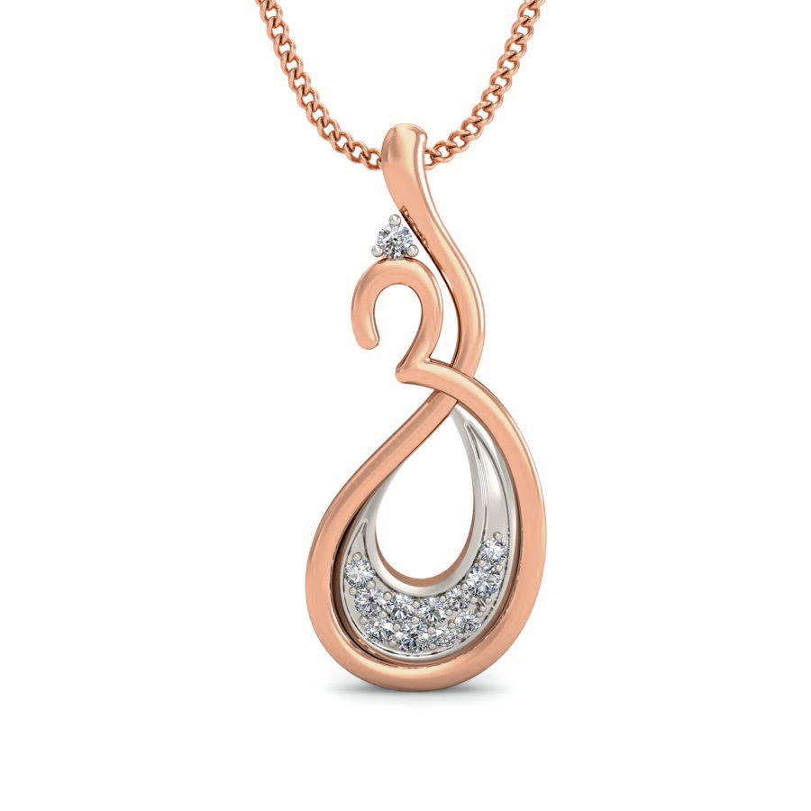 Light wt Diamond Charms Pendant 3dm stl render Detail 3D print model_1