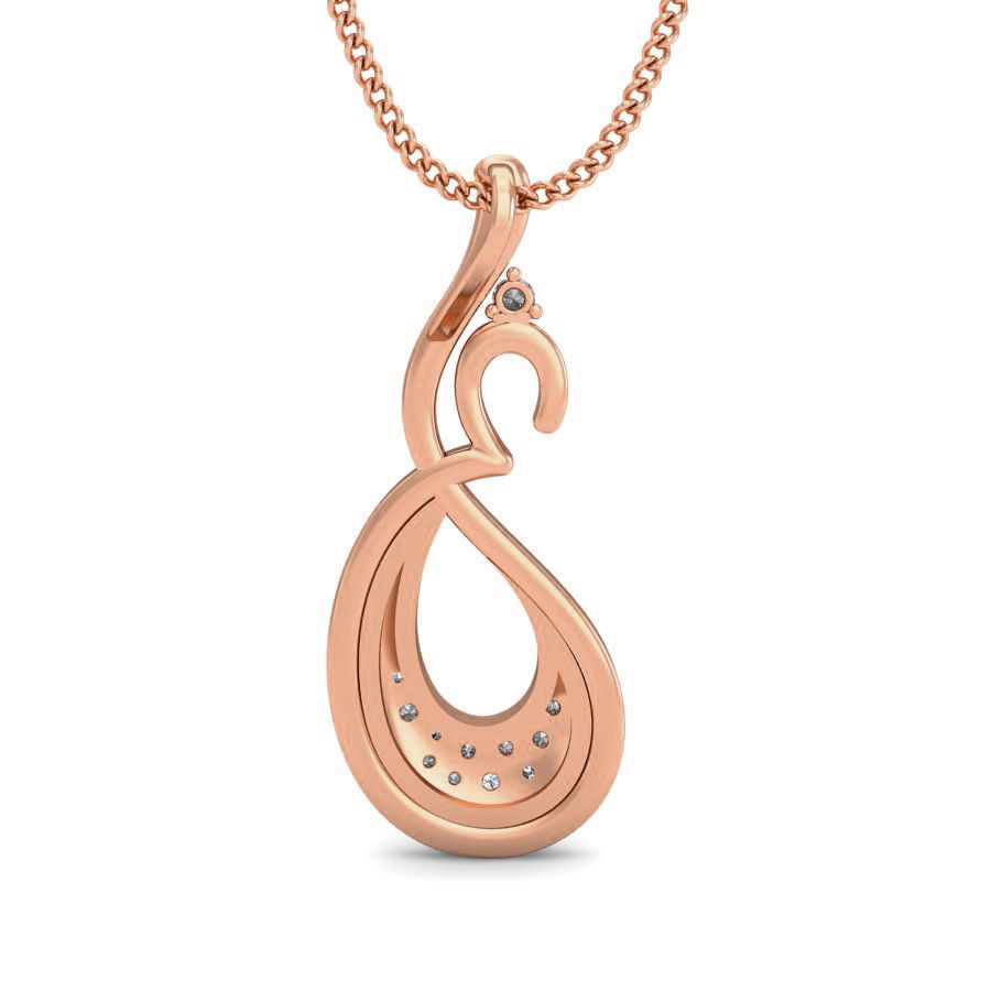 Light wt Diamond Charms Pendant 3dm stl render Detail 3D print model_3