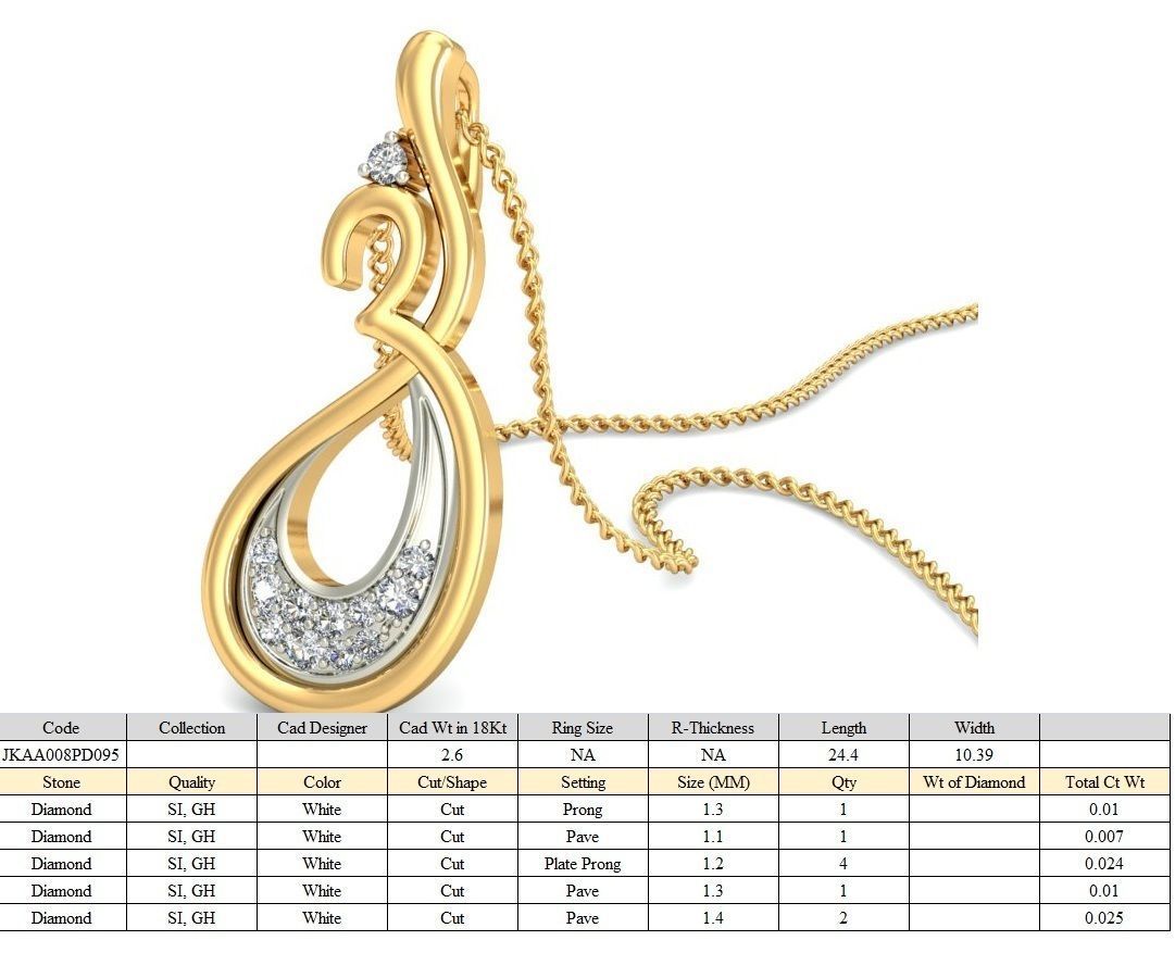 Light wt Diamond Charms Pendant 3dm stl render Detail 3D print model_5