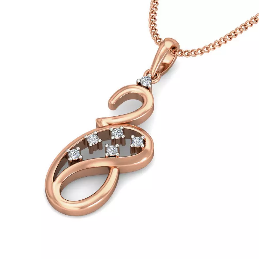 Light wt Diamond Charms Pendant 3dm stl render Detail 3D print model_0