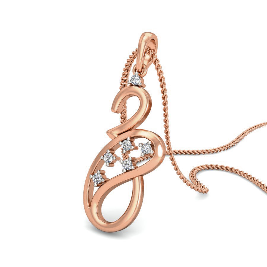 Light wt Diamond Charms Pendant 3dm stl render Detail 3D print model_5