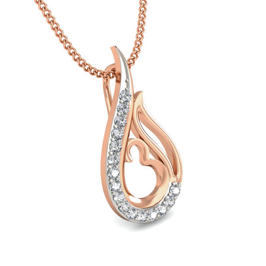 Light wt Diamond Charms Pendant 3dm stl render Detail 3D print model_4