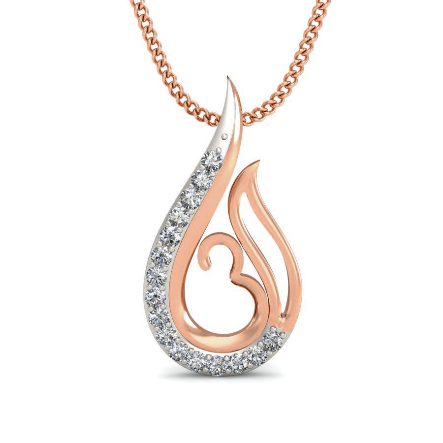 Light wt Diamond Charms Pendant 3dm stl render Detail 3D print model_1