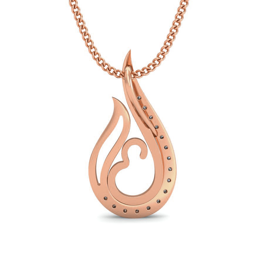 Light wt Diamond Charms Pendant 3dm stl render Detail 3D print model_3