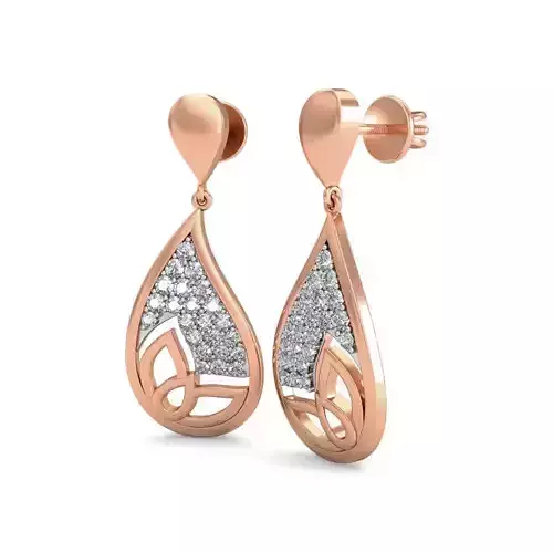 Women Drop Earrings 3dm stl renders detail