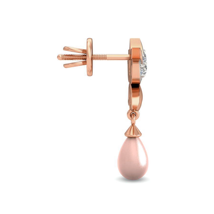 Lotus Studs Earrings 3dm stl renders detail 3D print model_3