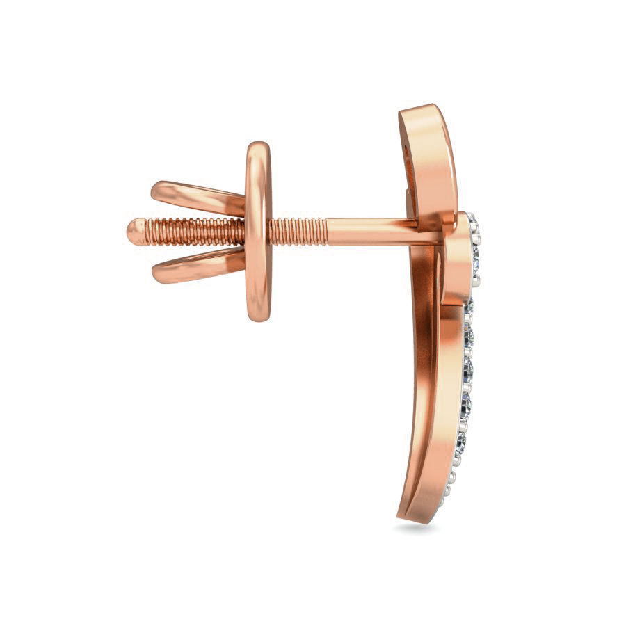 Women Studs Earrings 3dm stl renders detail 3D print model_3