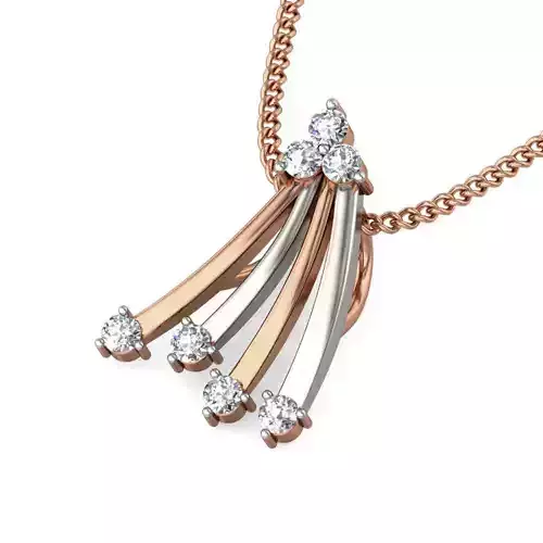 Light wt Diamond Charms Pendant 3dm stl render Detail
