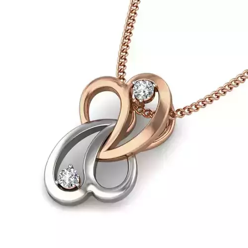 Light wt Diamond Charms Pendant 3dm stl render Detail