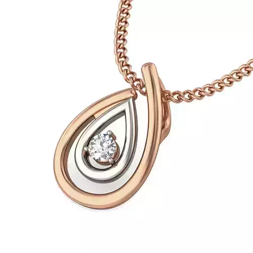 Light wt Diamond Charms Pendant 3dm stl render Detail