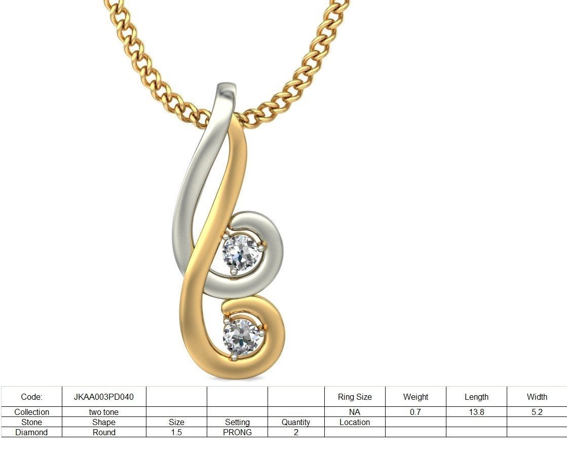 Light wt Diamond Charms Pendant 3dm stl render Detail 3D print model_1