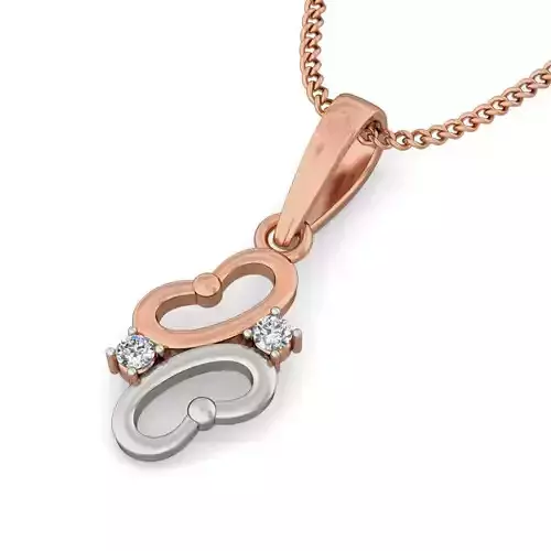 Light wt Diamond Charms Pendant 3dm stl render Detail