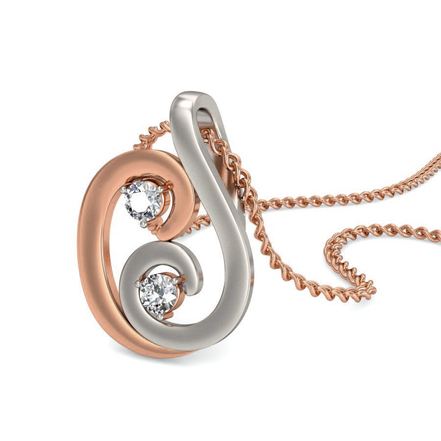 Light wt Diamond Charms Pendant 3dm stl render Detail 3D print model_5