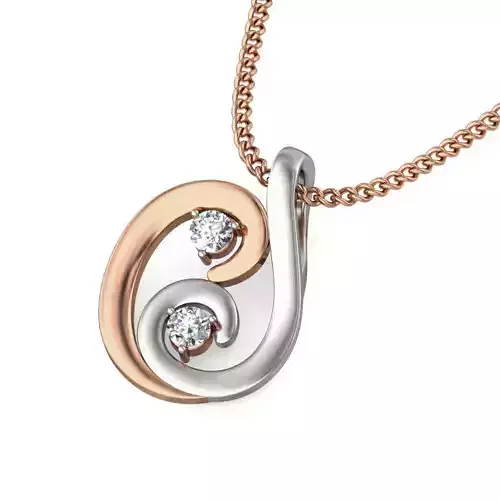 Light wt Diamond Charms Pendant 3dm stl render Detail