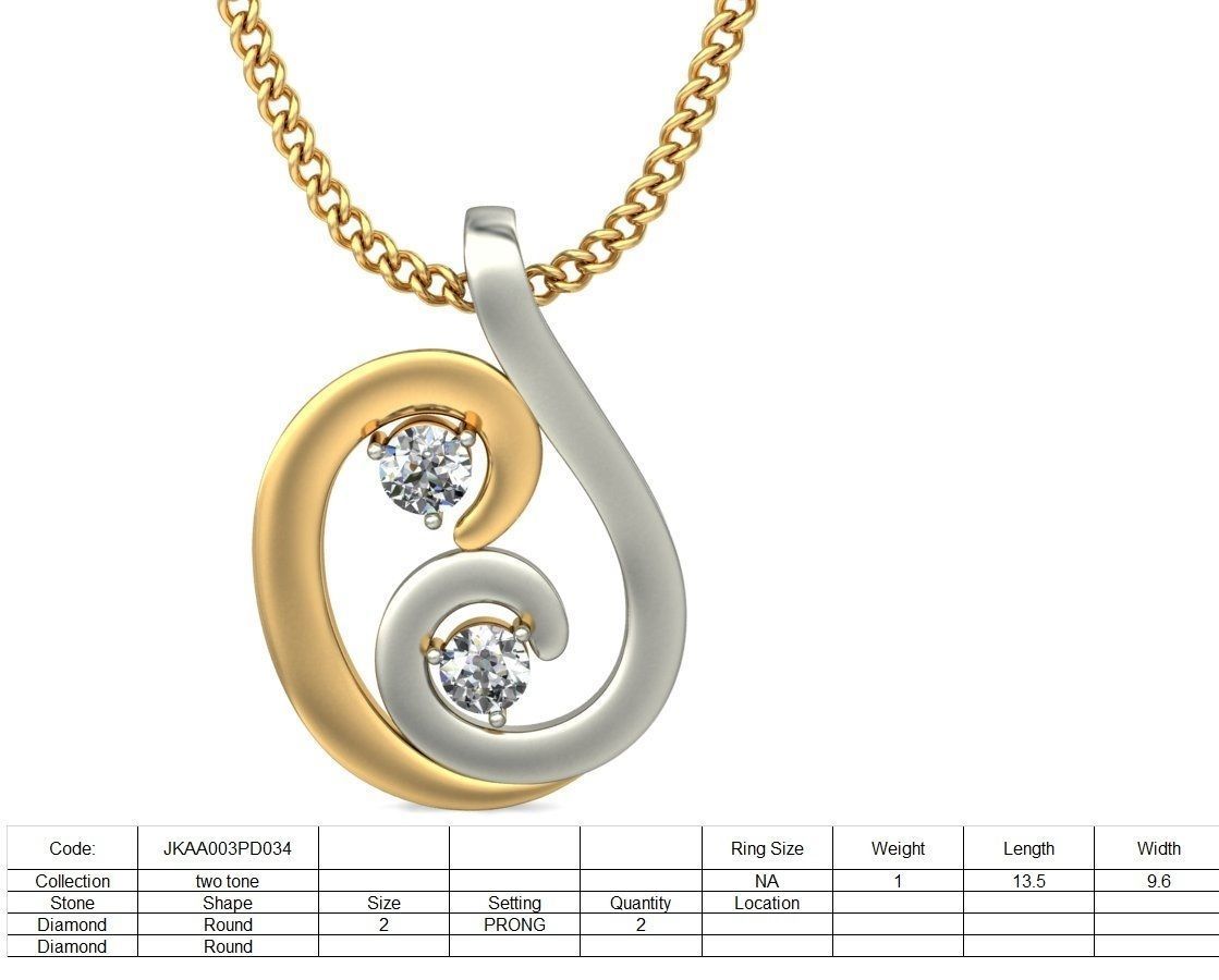 Light wt Diamond Charms Pendant 3dm stl render Detail 3D print model_1