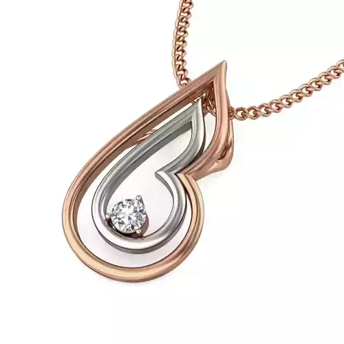 Light wt Diamond Charms Pendant 3dm stl render Detail