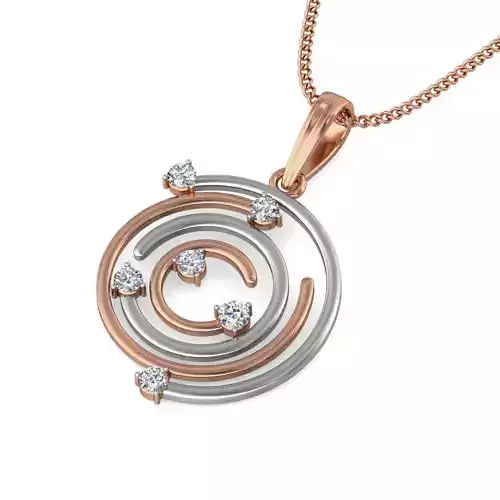 Light wt Diamond Charms Pendant 3dm stl render Detail