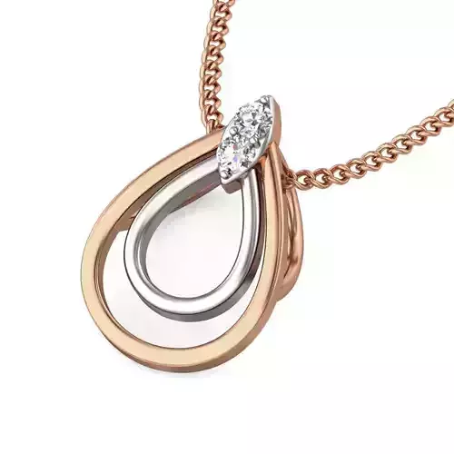 Light wt Diamond Charms Pendant 3dm stl render Detail