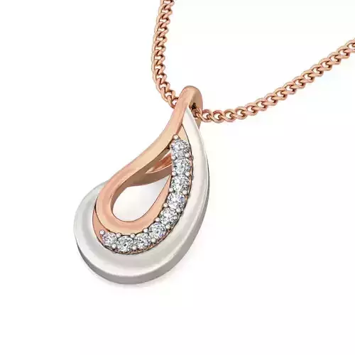 Light wt Diamond Charms Pendant 3dm stl render Detail