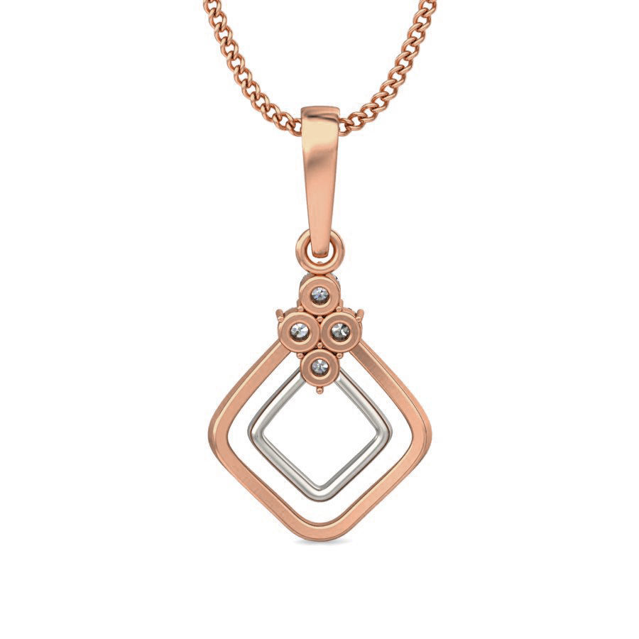 Square Light wt Diamond Charms Pendant 3dm stl render Detail 3D print model_3