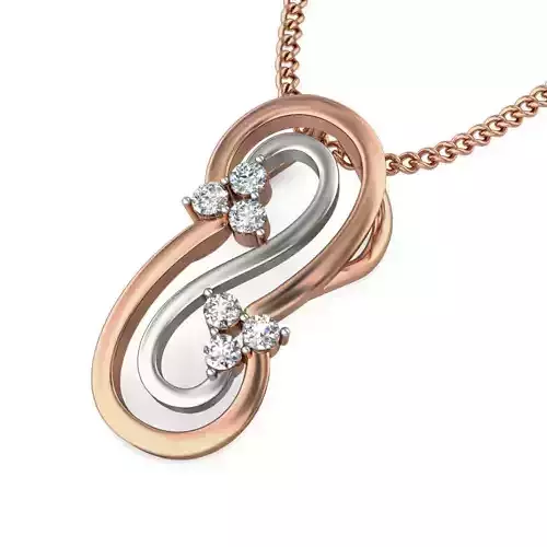 Light wt Diamond Charms Pendant 3dm stl render Detail