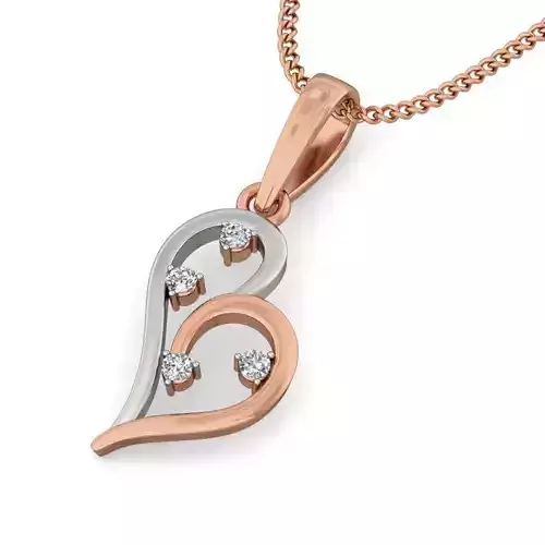 Light wt Diamond Charms Pendant 3dm stl render Detail