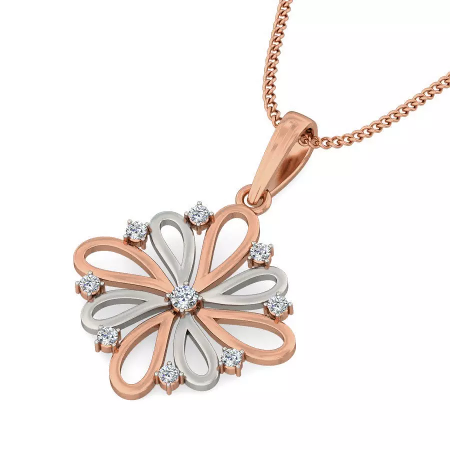 Light wt Diamond Charms Pendant 3dm stl render Detail 3D print model_0