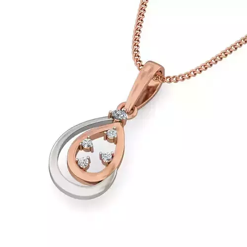 Light wt Diamond Charms Pendant 3dm stl render Detail