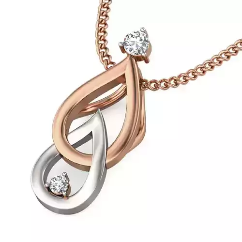 Light wt Diamond Charms Pendant 3dm stl render Detail