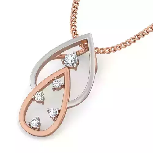 Light wt Diamond Charms Pendant 3dm stl render Detail