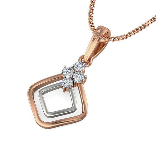 Square Light wt Diamond Charms Pendant 3dm stl render Detail 3D print model