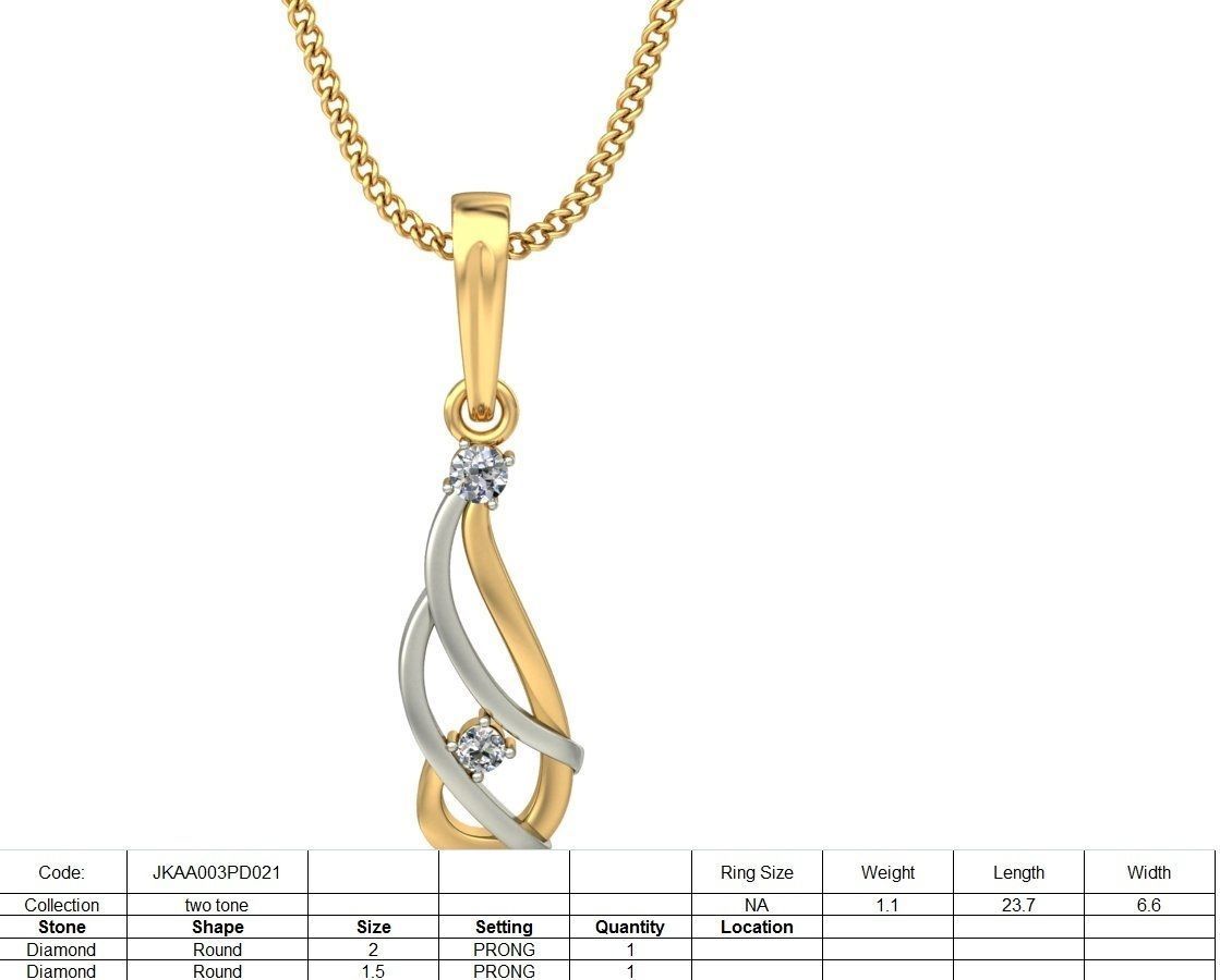 Light wt Diamond Charms Pendant 3dm stl render Detail 3D print model_1