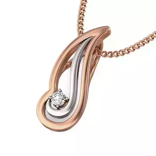 Light wt Diamond Charms Pendant 3dm stl render Detail
