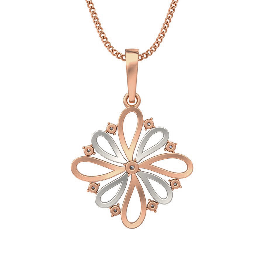 Light wt Diamond Charms Pendant 3dm stl render Detail 3D print model_3