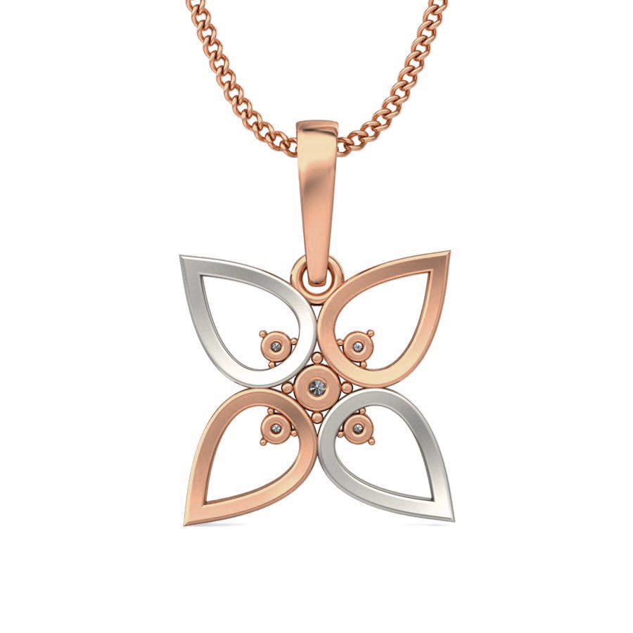 Lotus Flower Light wt Diamond Charms Pendant 3dm stl render 3D print model_3