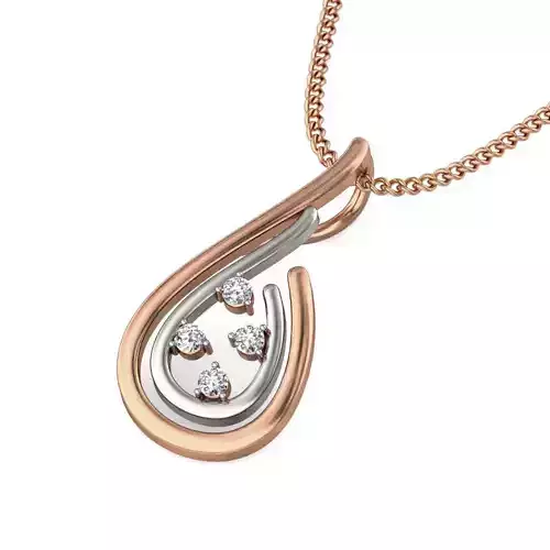 Light wt Diamond Charms Pendant 3dm stl render Detail