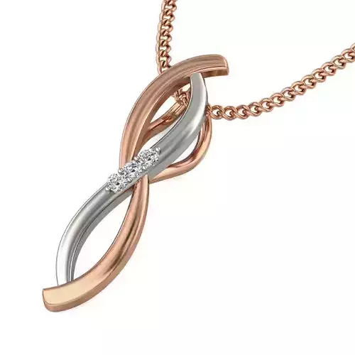 Light wt Diamond Charms Pendant 3dm stl render Detail